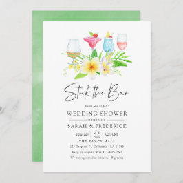 Exotic Tropical Watercolor Blommigt Lagrar Pub Inbjudningar