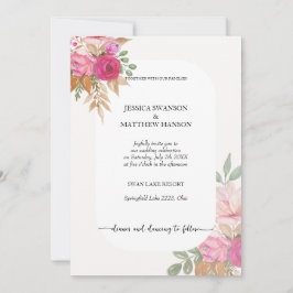 Exotic Vår Summer Blommigt Boho Garden Inbjudningar