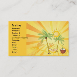 EXotic Vector-Graphics TROPICAL SOMMER HANDFLATAN  Visitkort
