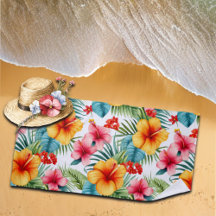 Exotic Watercolor Hawaiian Blommigt