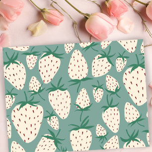 Exotic White Strawbär Kärlek Romantik Vänskap Vykort