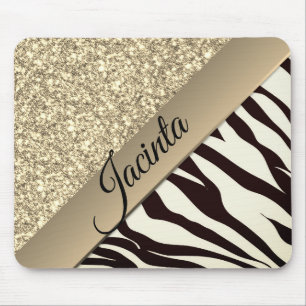 Exotic Zebra Guld Glam Musmatta