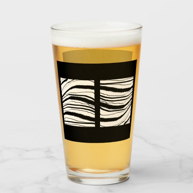 EXOTIC ZEBRA RAND Beer Glaskopp (Framsida fylld)