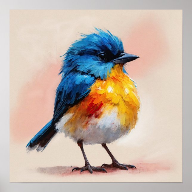 Exotischer Vogel: Kunstwerk für Naturfreunde.  Poster (Framsidan)