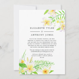 Exotisk akvarell Frangipani reducerad gästlista Meddelande
