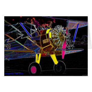 Exotisk Biplane Hälsningskort