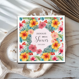 Exotisk Blommigt hawaiian Möhippa Pappersservett