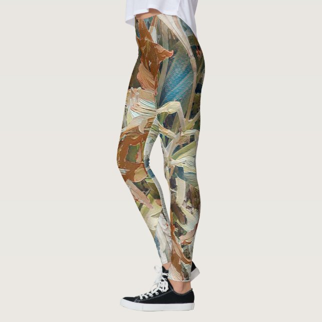 Exotisk Blommigt Leggings (Vänster)