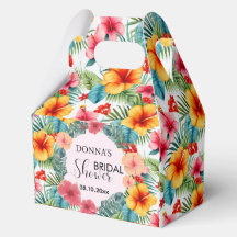 Exotisk blomsterhawaiiansk bröllopsdusch