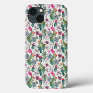 Exotisk Boho vattenfärgkaktus & suckulent mönster