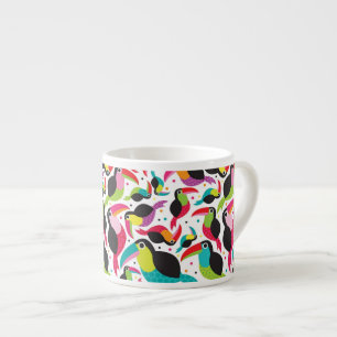 exotisk brazil toucan fågelbakgrund espressomugg