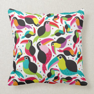 exotisk brazil toucan fågelbakgrund kudde