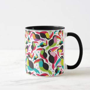 exotisk brazil toucan fågelbakgrund mugg