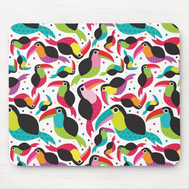 exotisk brazil toucan fågelbakgrund musmatta (Framsidan)