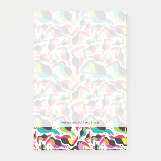 exotisk brazil toucan fågelbakgrund post-it block (Framsida)