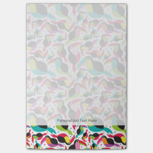 exotisk brazil toucan fågelbakgrund post-it block