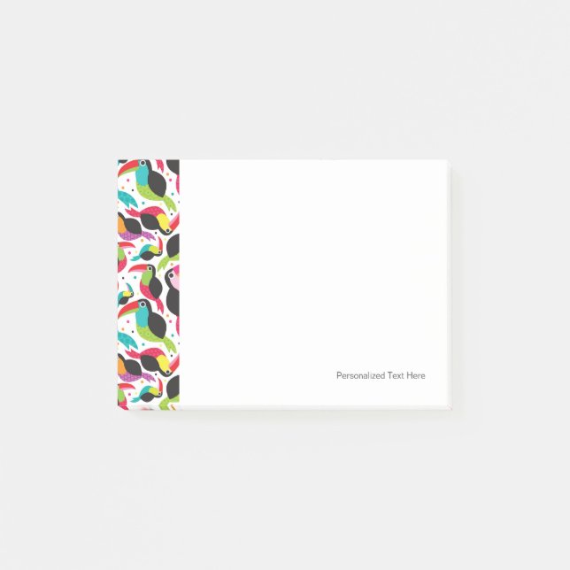 exotisk brazil toucan fågelbakgrund post-it block (Framsida)