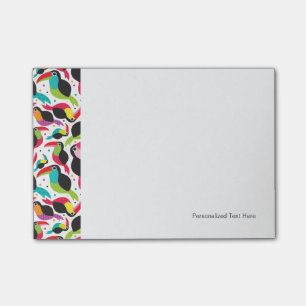 exotisk brazil toucan fågelbakgrund post-it block