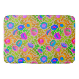 Exotisk Chintz Blommig Beige Badrumsmatta