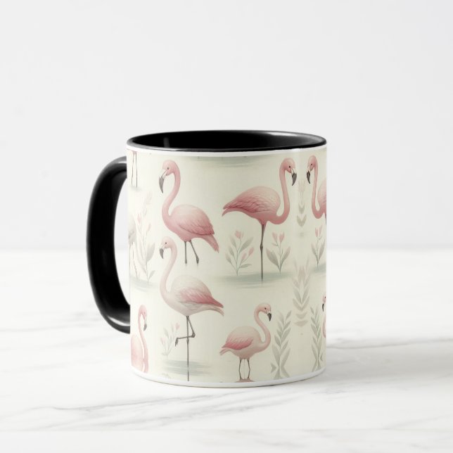 Exotisk Flamingo Mugg (Framsida vänster)