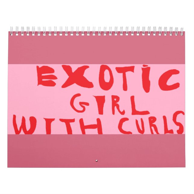 exotisk flicka med krullningskalendern kalender (Omslag)