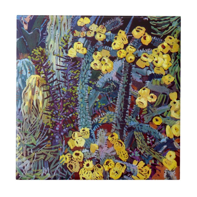 Exotisk Flora #10 vid SunshineDazzle Kakelplatta (Framsidan)