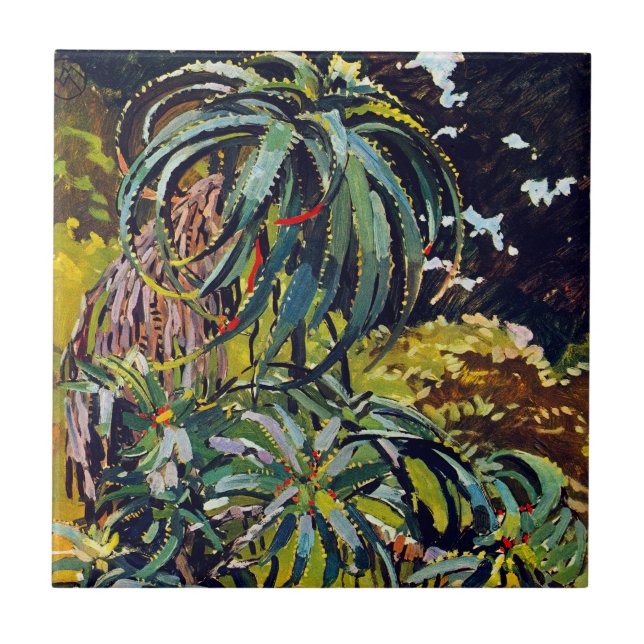 Exotisk Flora nr 12 vid SunshineDazzle Kakelplatta (Framsidan)