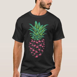 Exotisk fruktananas Tropiska djur FågelRosa F T Shirt