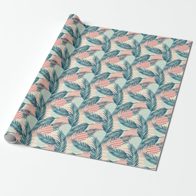 Exotisk handflatan, handdragen struktur presentpapper (Utrullad)
