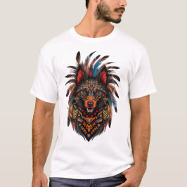 Exotisk hunddesign inspirerad av stamkonst t shirt
