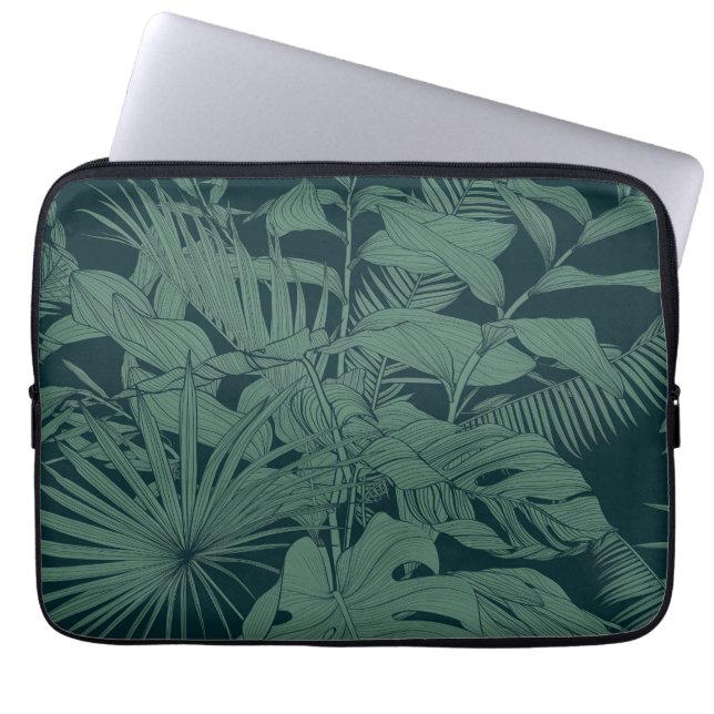 Exotisk illustration av den tropiska linjen. laptop fodral (Framsidan)