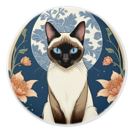 Exotisk katt #1 keramisk Dra Knopp