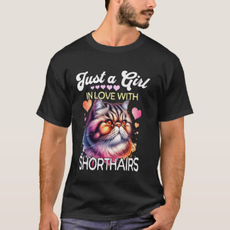 Exotisk Korthår Tjej Älskar Exotisk Korthår T Shirt