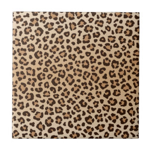 Exotisk leopardtrycksmönsterdesign kakelplatta