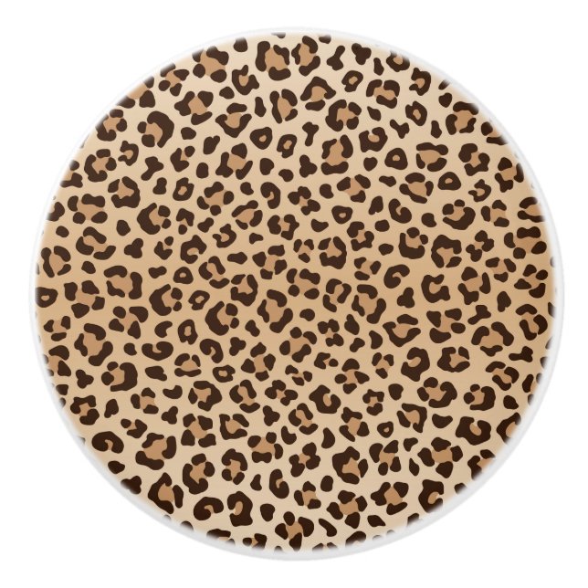 Exotisk leopardtrycksmönsterdesign knopp (Framsidan)