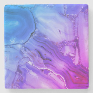 Exotisk Lila Marble Stenunderlägg