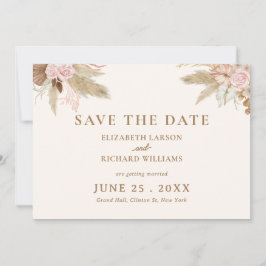 Exotisk Modern Boho Tropisk Bröllop Spara Datumet