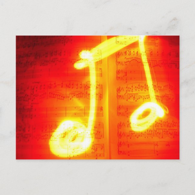 Exotisk musikanteckning vykort (Framsida)
