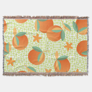 Exotisk Orange Fruit: Tropisk Vintage. Filt