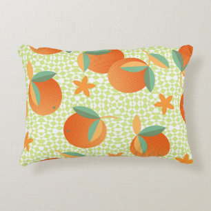 Exotisk Orange Fruit: Tropisk Vintage. Prydnadskudde