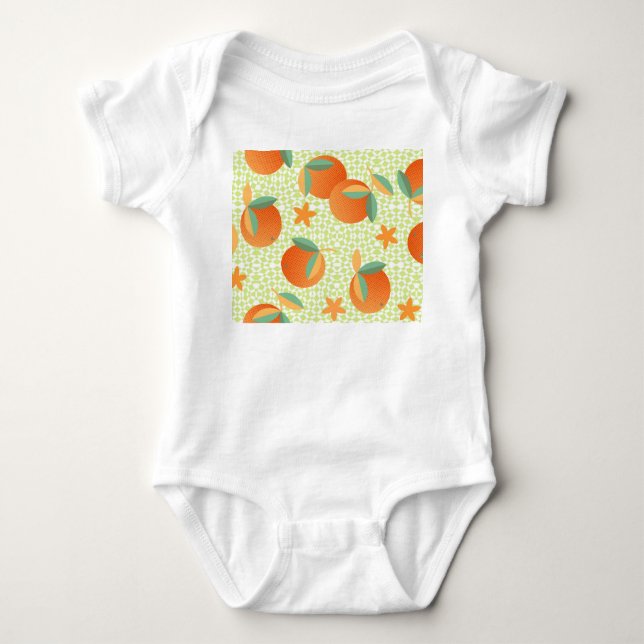 Exotisk Orange Fruit: Tropisk Vintage. T Shirt (Framsida)
