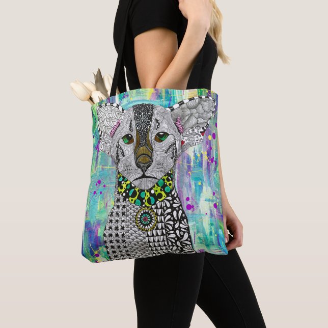 Exotisk orientalisk shorthair Cat Tote Bag Tygkasse (Närbild)