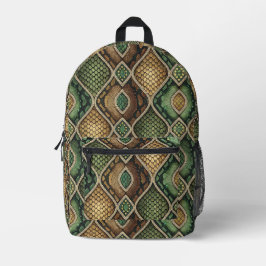 Exotisk Ornamentisk Geometrisk Ormhudsmönsterdesig
