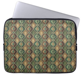 Exotisk Ornamentisk Geometrisk Ormhudsmönsterdesig Laptop Fodral