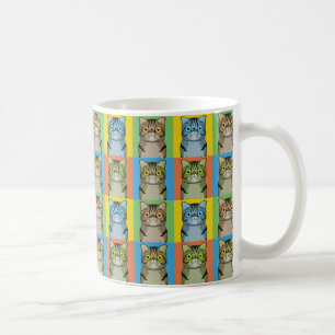 Exotisk Pop-Konst för Shorthair katttecknad Kaffemugg