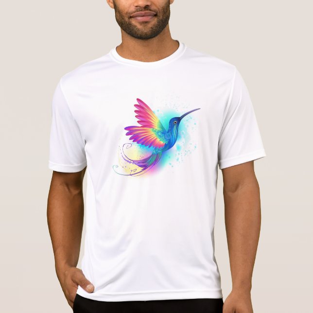 Exotisk regnbågs kolibri t shirt (Framsida)