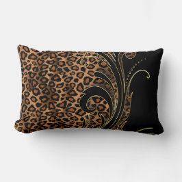 Exotisk Rik Leopard Animal Mönster Lumbarkudde