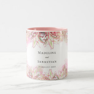 Exotisk Rosa Ananas  Bröllop Två-Tonad Mugg