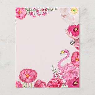 Exotisk rosa flamingo trädgårdsskrapbok Papper
