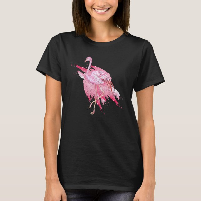 Exotisk Rosa hos djur Flamingo Tropical Flamingo T Shirt (Framsida)